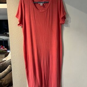 Motherhood Maternity Coral Midi Dress
